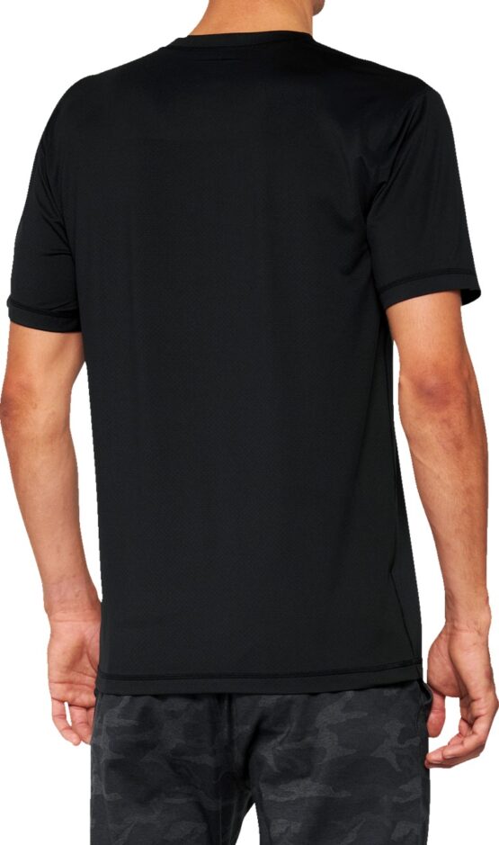 100% Men's Mission Athletic Tee, Black, Medium - Image 2