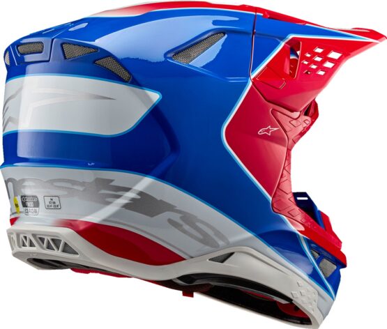 Alpinestars Supertech M10 Aeon MIPS Helmet Gloss Red/Blue Small - Image 3