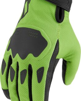 ICON Hooligan CE Gloves Black/Green Men's Large