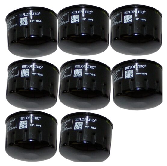 HF184 Oil Filter - Black - 8 Pack