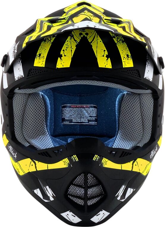 AFX FX-17 Attack Helmet Matte Yellow Black Large - Image 2