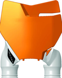 Front Number Plate - Orange/White