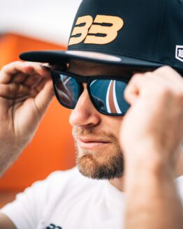 100% BB33 Hat Black & Fluo Orange