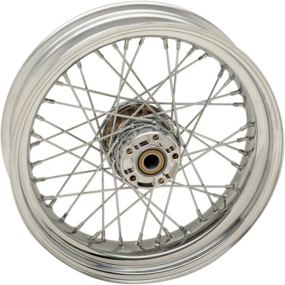 17x4.5 Laced Wheel - Chrome Hub w/ Chrome Rim - Side Valve Hole
