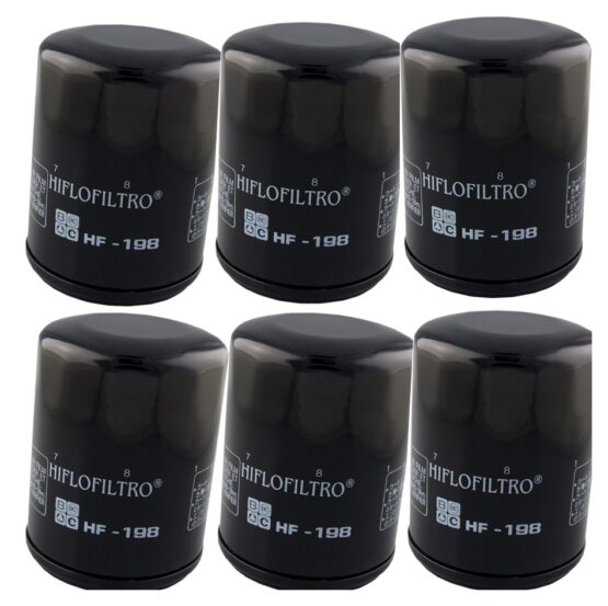 HF198 Oil Filter - Black - 6 Pack
