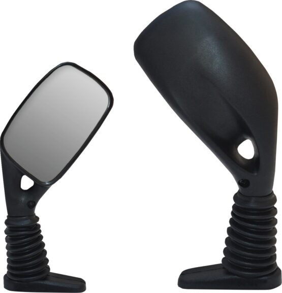 Parts Unlimited Shock-Resistant Snowmobile Mirrors Black Pair Universal