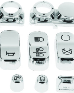 Bikers Choice Chrome Switch Cap Kit For 16-Up FLHTCU