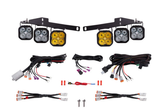 Diode Dynamics SS3 LED Fog Light Kit Yellow Sport Fits 17-20 Ford Raptor