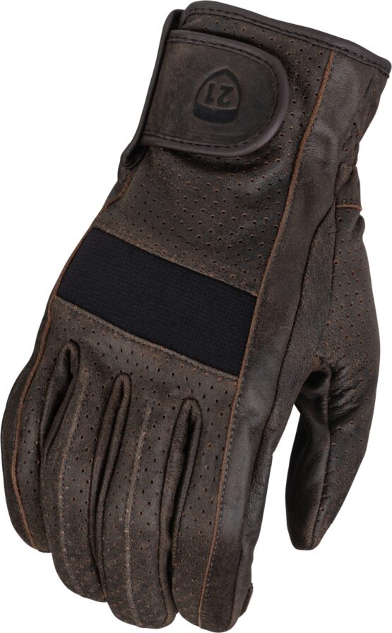 Highway 21 Jab Perforated Gloves Brown 3X-Large Men's