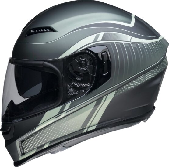 Z1R Jackal Dark Matter Helmet - Matte Silver/Green (M)
