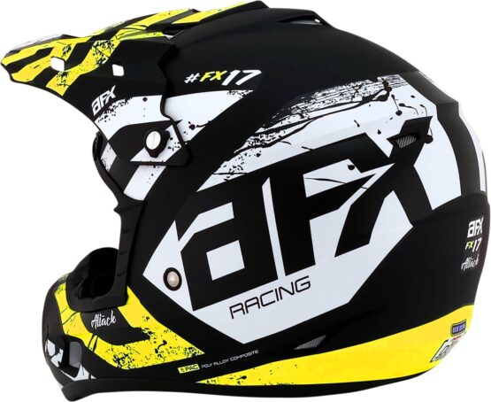 AFX FX-17 Attack Helmet Matte Yellow Black Large - Image 3