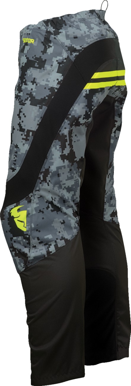 Thor Youth Sector DIGI Pants Camo Gray Fluo Yellow Black Size 20 - Image 3