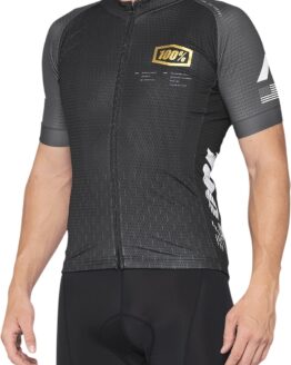 100% Exceeda Short-Sleeve Jersey Black/White Men's Size S