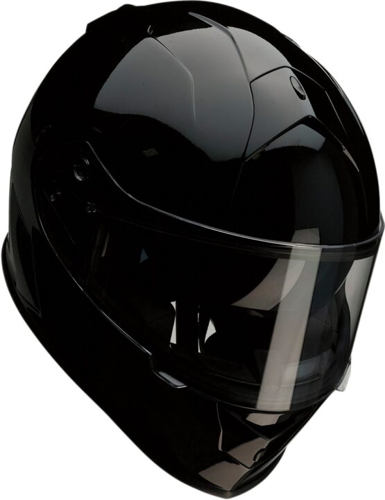 Warrant Solid Full Face Street Helmet Gloss Black Medium