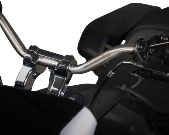 Thrashin 1in Mid Bend Handlebar Stainless Steel Polished For Harley - Image 2