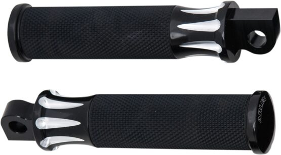 Arlen Ness Fusion Deep Cut Foot and Shift Pegs Black Aluminum