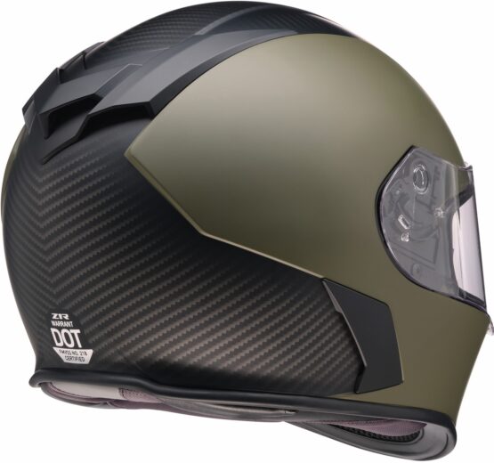 Z1R Warrant Carbon Helmet - Green/Black, Size S - Image 3