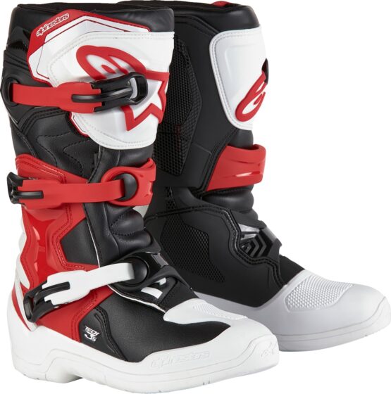 Alpinestars Tech 3S Youth Boots White/Black/Red US 7
