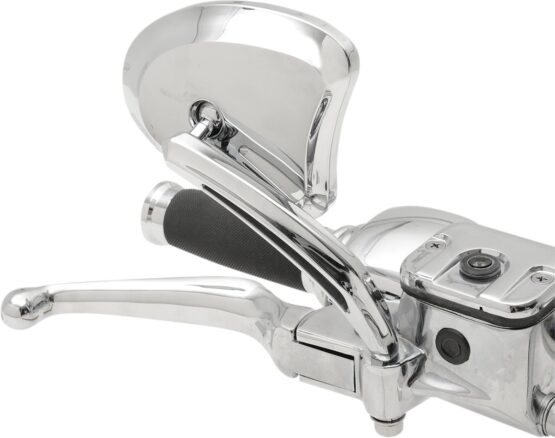 Drag Specialties Tapered Chrome Mirrors with Slotted Stem Universal Pair - Image 3