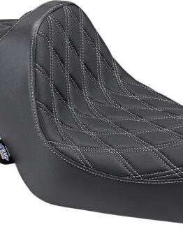 Drag Specialties Predator III Seat Black/Silver For Harley Sportster XL Models