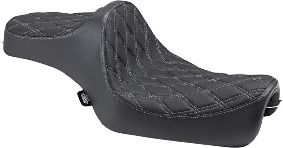 Drag Specialties Predator III Seat Black/Silver For Harley Sportster XL Models