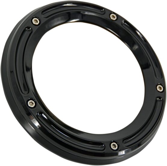Trask Assault Derby Cover Gloss Black For Harley Big Twin