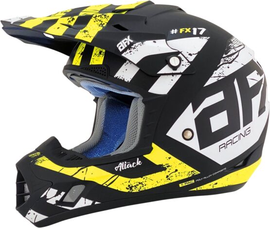 AFX FX-17 Attack Helmet Matte Yellow Black Large - Image 4