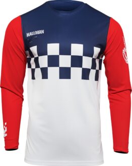 Thor Hallman Differ Cheq Jersey Blue Red White 2XL Men's