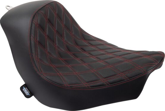 Drag Specialties Solo Seat Black Red Diamond For Harley Low Rider S/ST