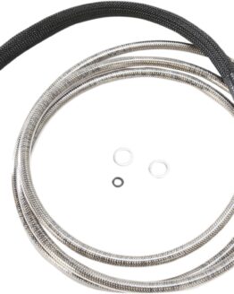 Drag Specialties Stainless Hydraulic Clutch Line +6in Clear-Coat For Harley-Davidson