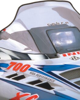 Powermadd Cobra 14in Mid Windshield Clear/White For Polaris Snowmobile