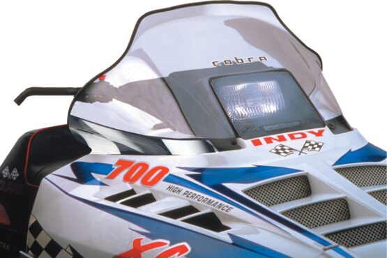 Powermadd Cobra 14in Mid Windshield Clear/White For Polaris Snowmobile