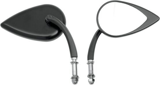 Drag Specialties Teardrop Handlebar Mirror Matte Black Universal