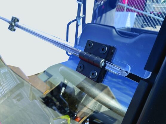 QuadBoss Windbreak Folding Windshield Clear Fits 17-21 Polaris Ranger 500 - Image 3
