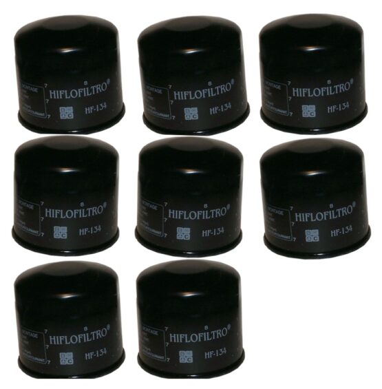 HF134 Oil Filter - Black - 8 Pack