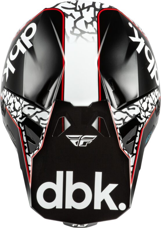 Fly Racing Formula CP DBK Helmet Black/White/Red Large - Image 4