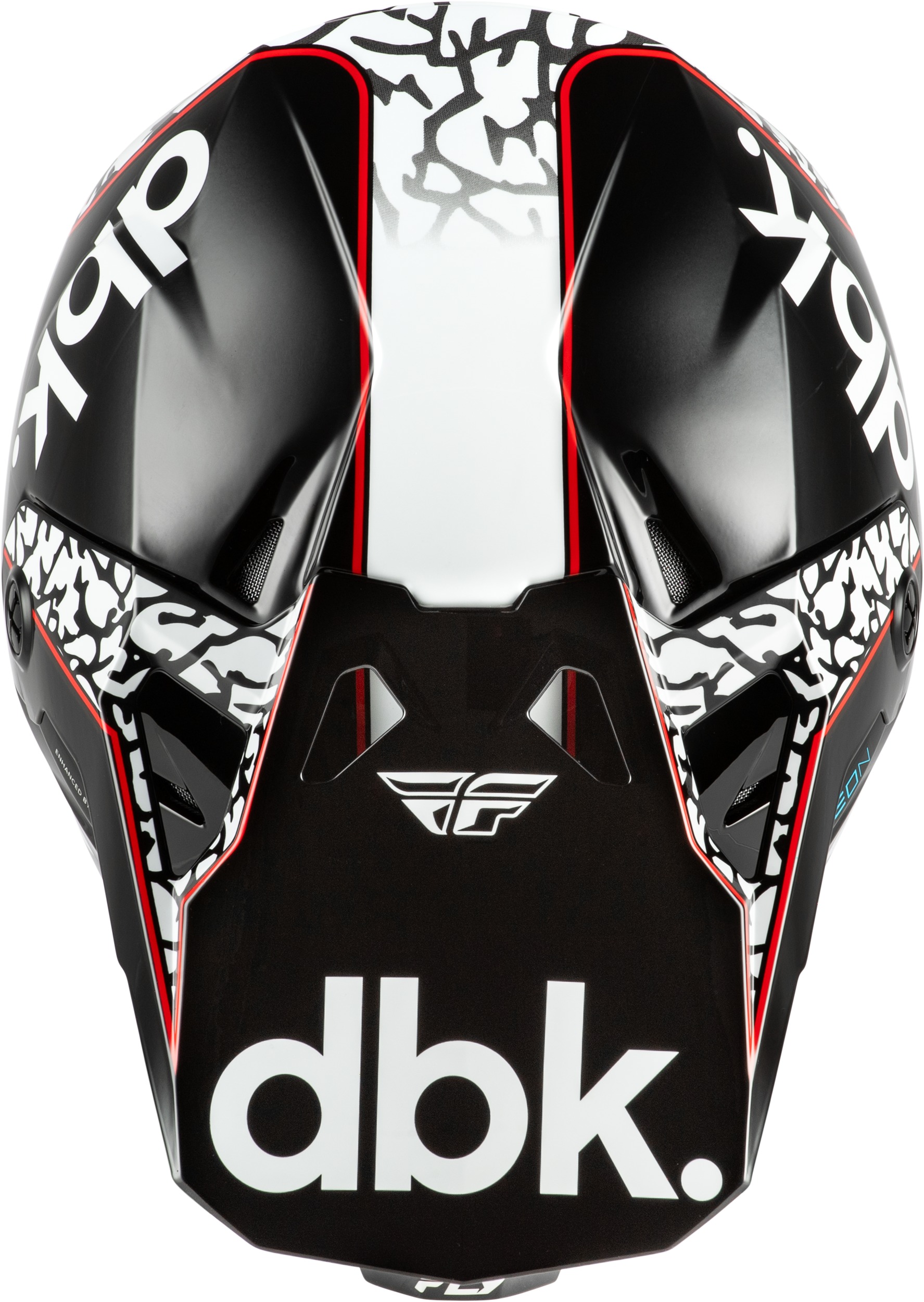 Fly Racing Formula CP DBK Helmet Black/White/Red Large - Image 4