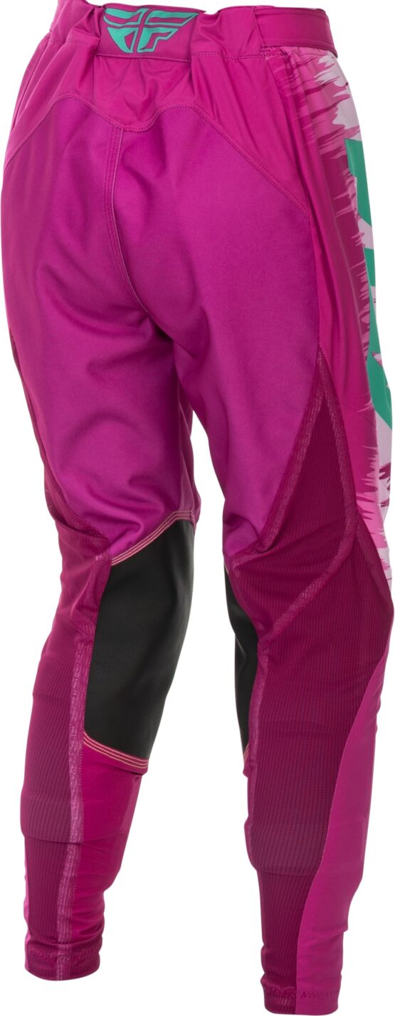 Fly Racing Women's Lite Pants Pink/Turquoise US 09/10 - Image 2