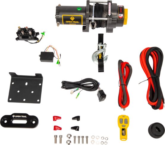 Open Trail 6000LB Winch with Synthetic Rope for ATV/UTV - Image 2