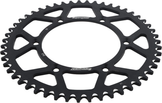 Supersprox 51T Aluminum Rear Sprocket Black Fits Yamaha 520 Chain - Image 3