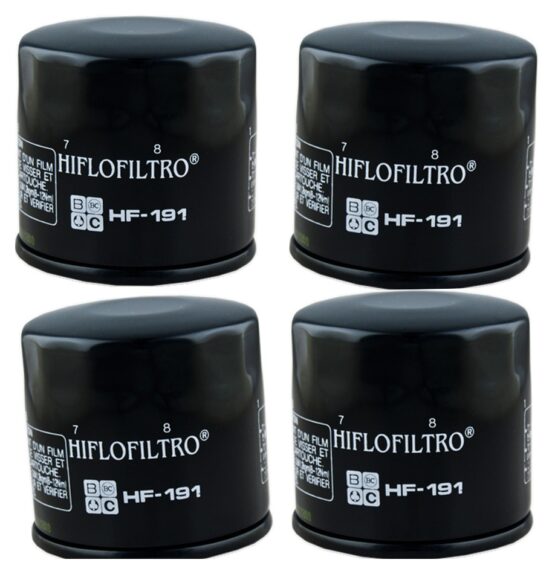 HF191 Oil Filter - Black - 4 Pack
