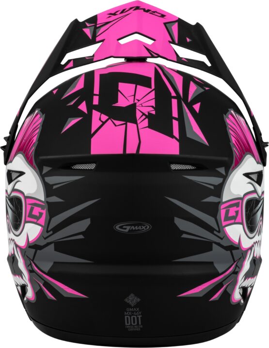GMAX MX-46Y Unstable Youth Helmet Matte Black/Pink Medium - Image 3