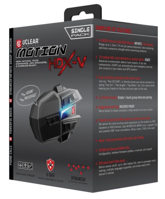 UCLEAR Motion HDX-V Helmet Audio Single Kit Universal - Image 2