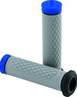 Tri Density Full Diamond ATV Grips - Blue