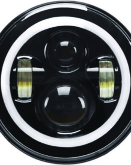 High Definition 7" LED Headlig Full Halo - Black