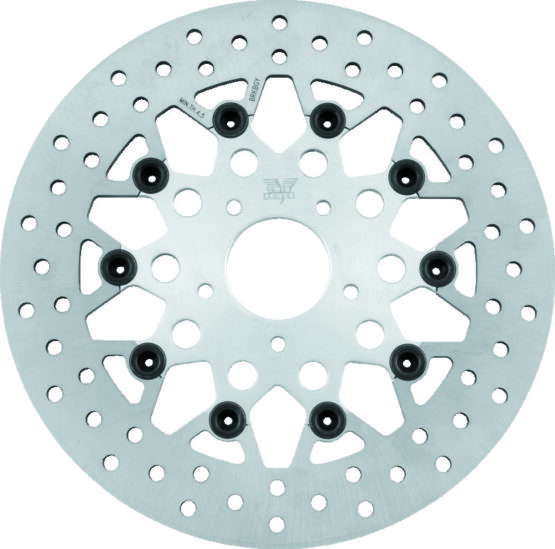 TwinPower Front 11.5in Floating Rotor Mesh Silver For 84-17 Big Twin/XL