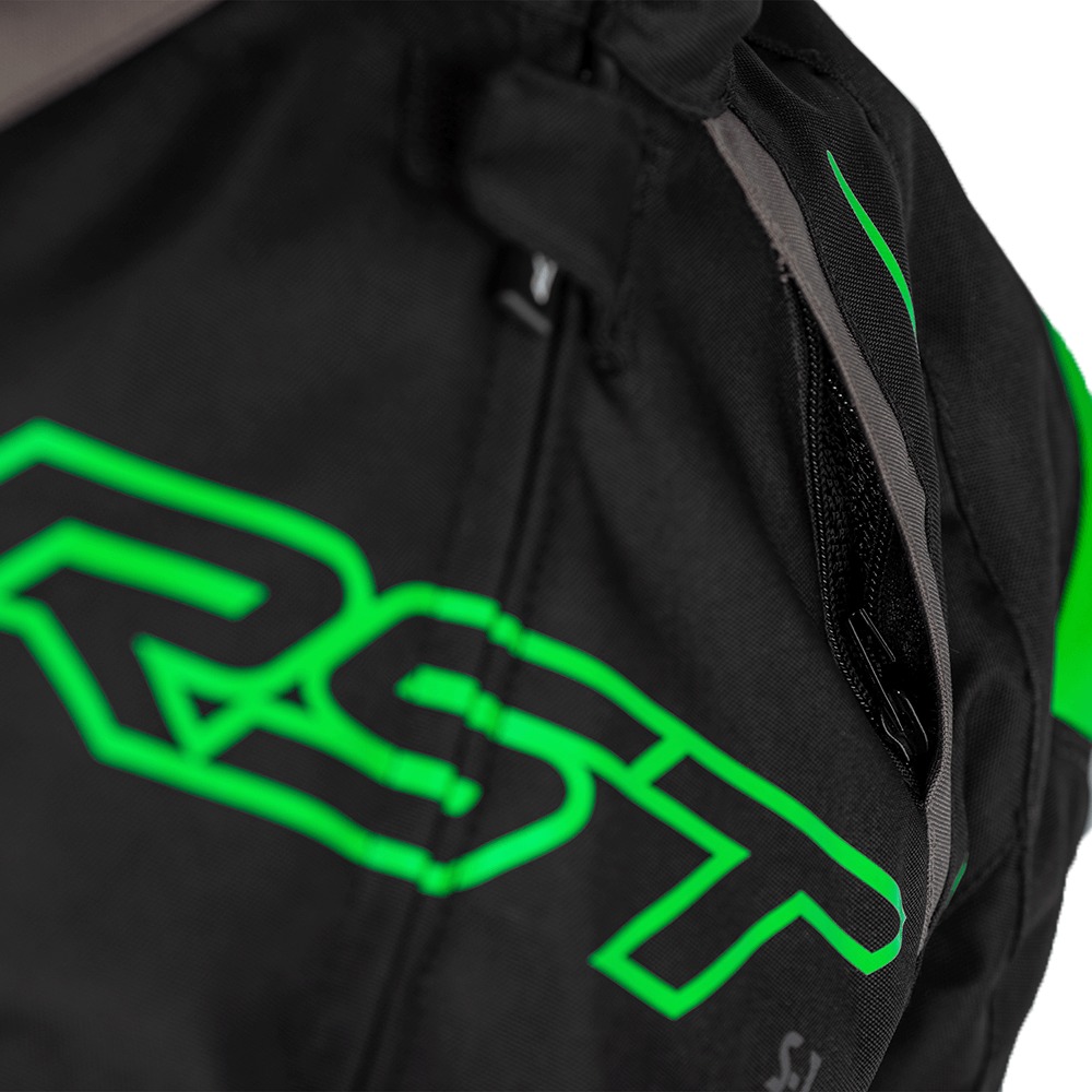 RST S1 CE Textile Jacket Black/Grey/Neon Green Small - Image 4