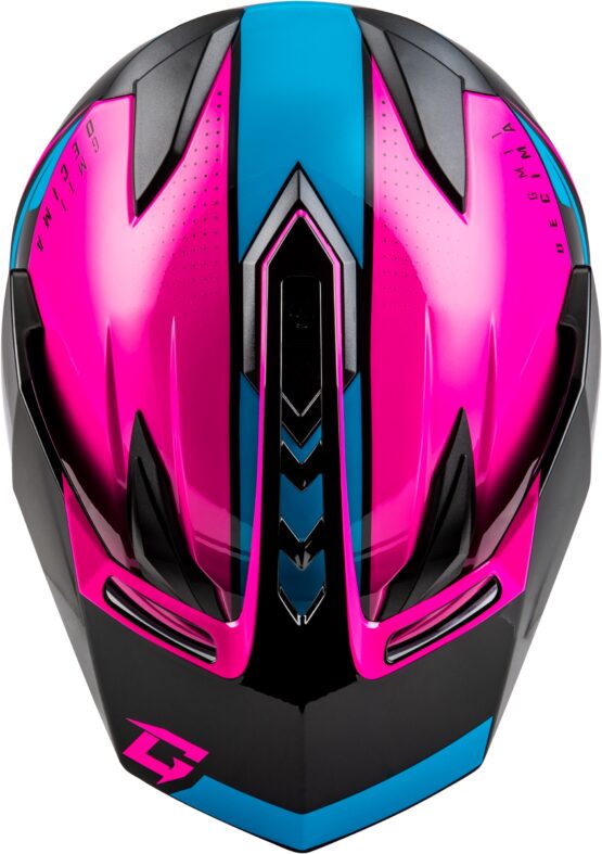 GMAX GM-11 Decima Helmet Black/Pink/Blue Large Women's - Image 2