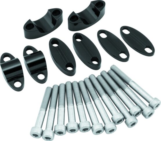 BikeMaster Aluminum Handlebar Risers 1-1/8in Black