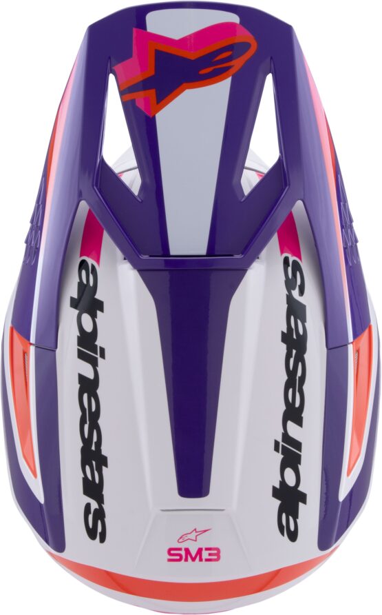 Alpinestars SM3 Heat Helmet Gloss White/Purple/Pink XL - Image 3